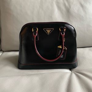 Prada Black and Burgundy Crossbody Bag